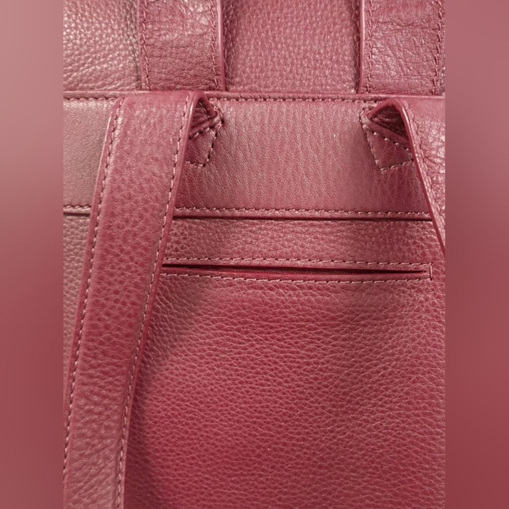 Tory Burch Brody Leather Backpack (Deep Berry) NEW - Picture 9 of 16